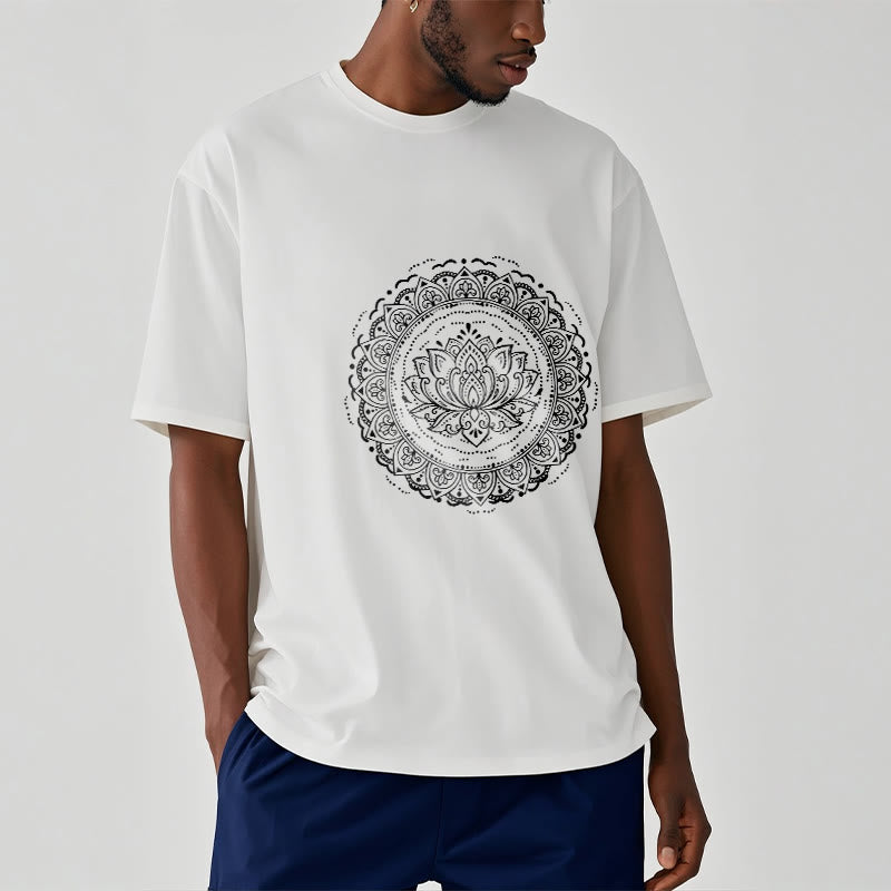 Nimara Ritual Mandala Lotus Flower Pattern Tee T-shirt
