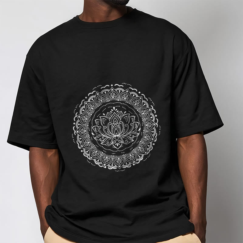 Nimara Ritual Mandala Lotus Flower Pattern Tee T-shirt