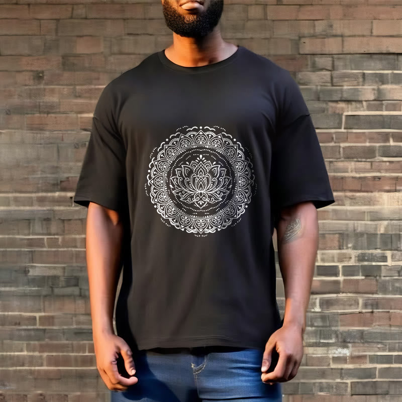 Nimara Ritual Mandala Lotus Flower Pattern Tee T-shirt