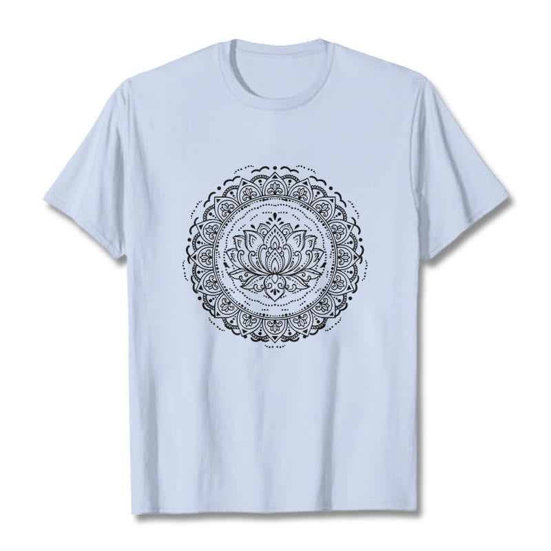 Nimara Ritual Mandala Lotus Flower Pattern Tee T-shirt