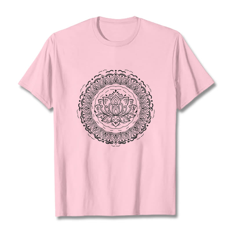 Nimara Ritual Mandala Lotus Flower Pattern Tee T-shirt