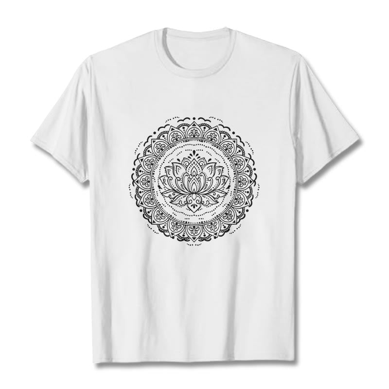 Nimara Ritual Mandala Lotus Flower Pattern Tee T-shirt