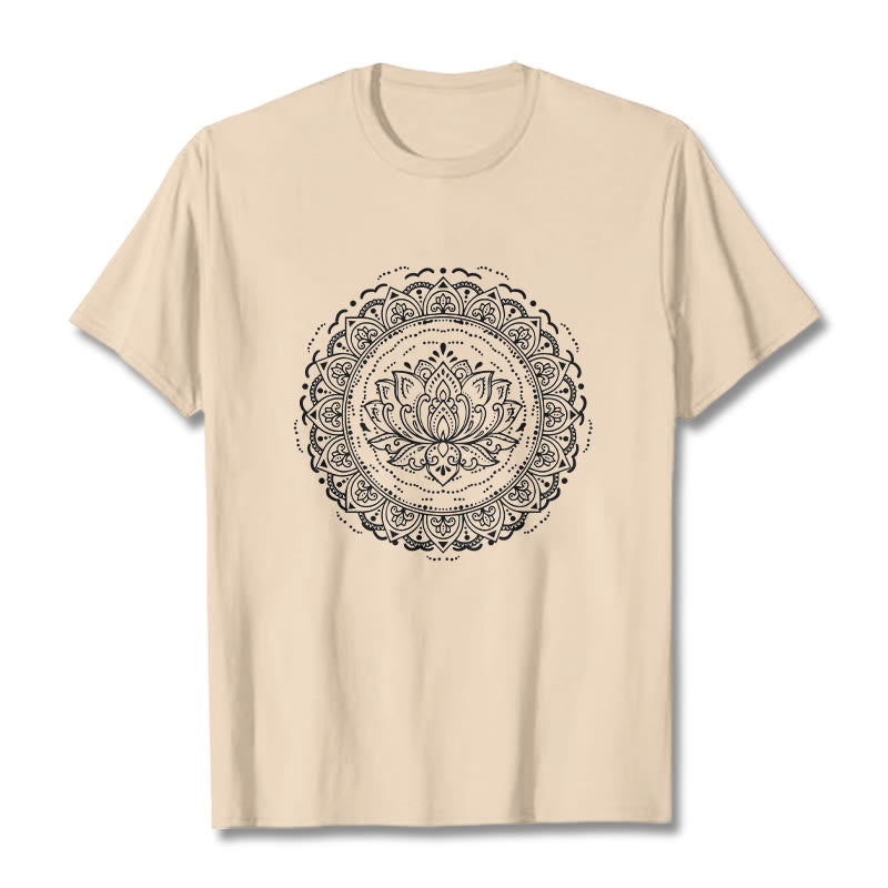 Nimara Ritual Mandala Lotus Flower Pattern Tee T-shirt