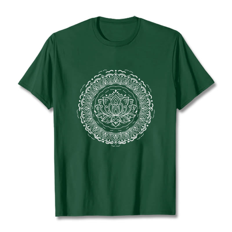 Nimara Ritual Mandala Lotus Flower Pattern Tee T-shirt