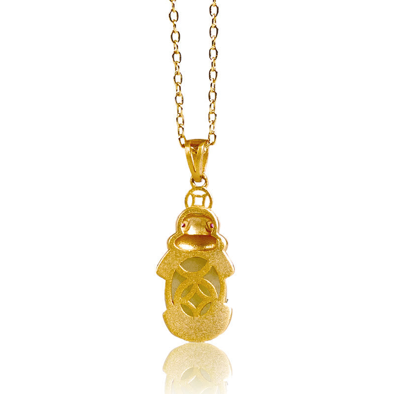 Nimara Ritual White Jade PiXiu Wealth Luck Chain Necklace Pendant