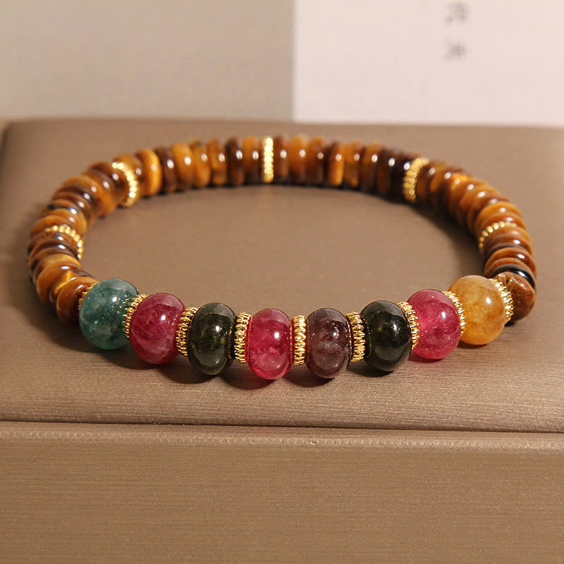 Nimara Ritual Natural Tiger Eye Tourmaline Strength Bracelet
