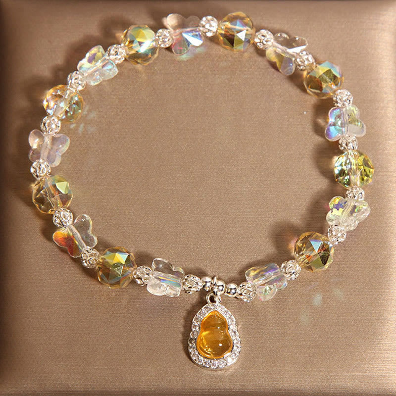 Nimara Ritual Butterfly Gourd Amethyst Citrine Labradorite Balance Bracelet