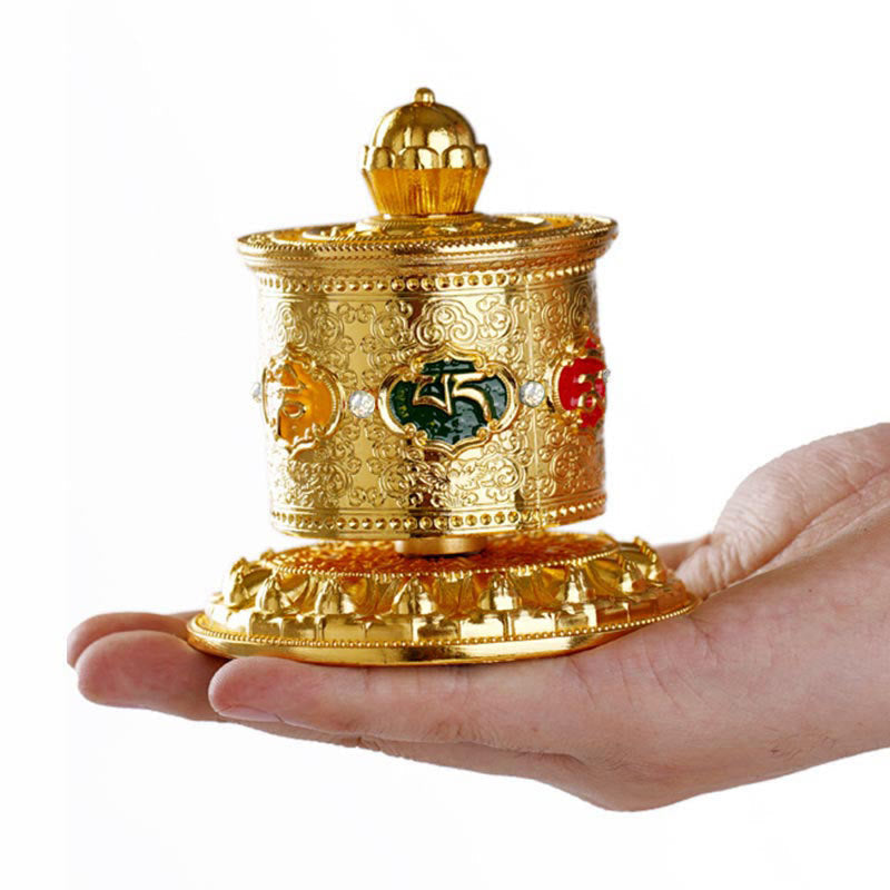 Nimara Ritual Tibetan Blessing Prayer Wheel Car Decoration