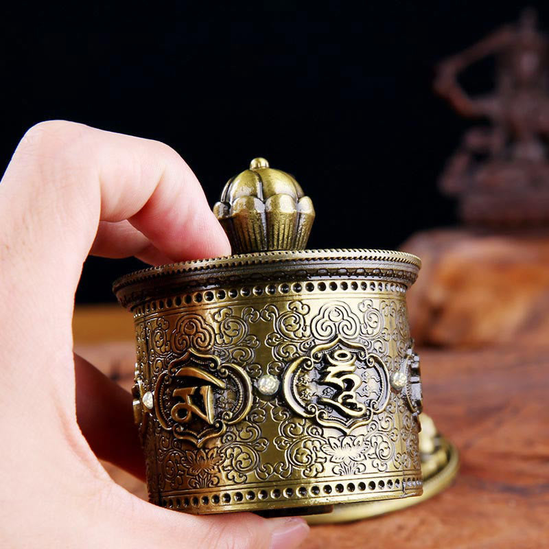 Nimara Ritual Tibetan Blessing Prayer Wheel Car Decoration