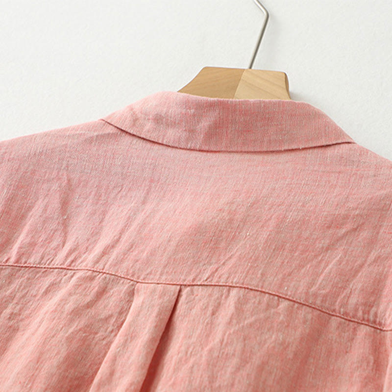 Nimara Ritual Casual Plain Buttons Women's Half Sleeve Shirt