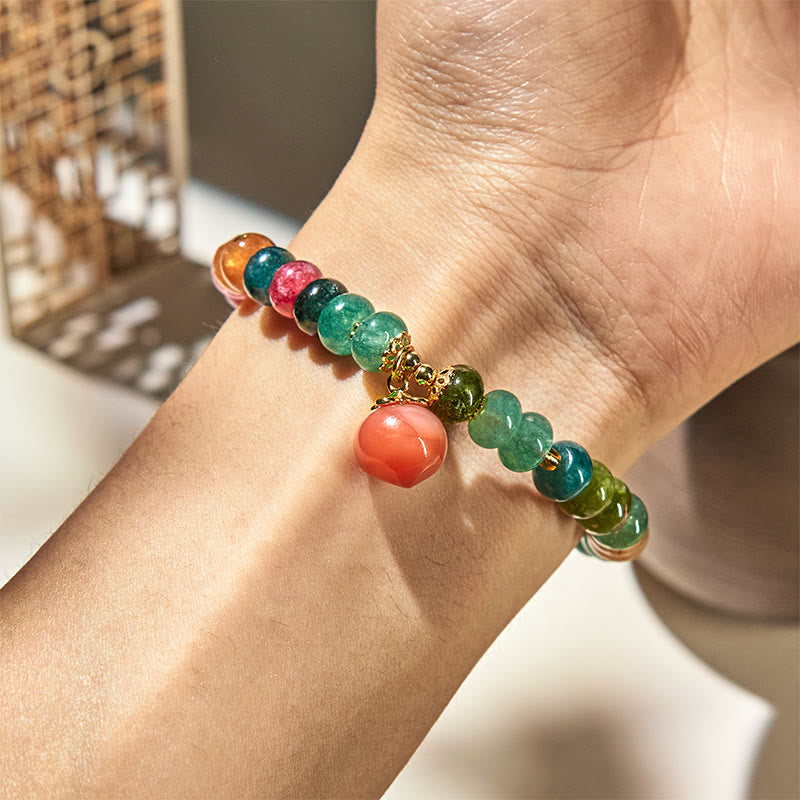 Nimara Ritual Tourmaline Yanyuan Agate Peach Positive Bracelet