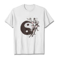 Nimara Ritual Yin Yang Bamboo Cherry Blossom Pattern Tee T-shirt