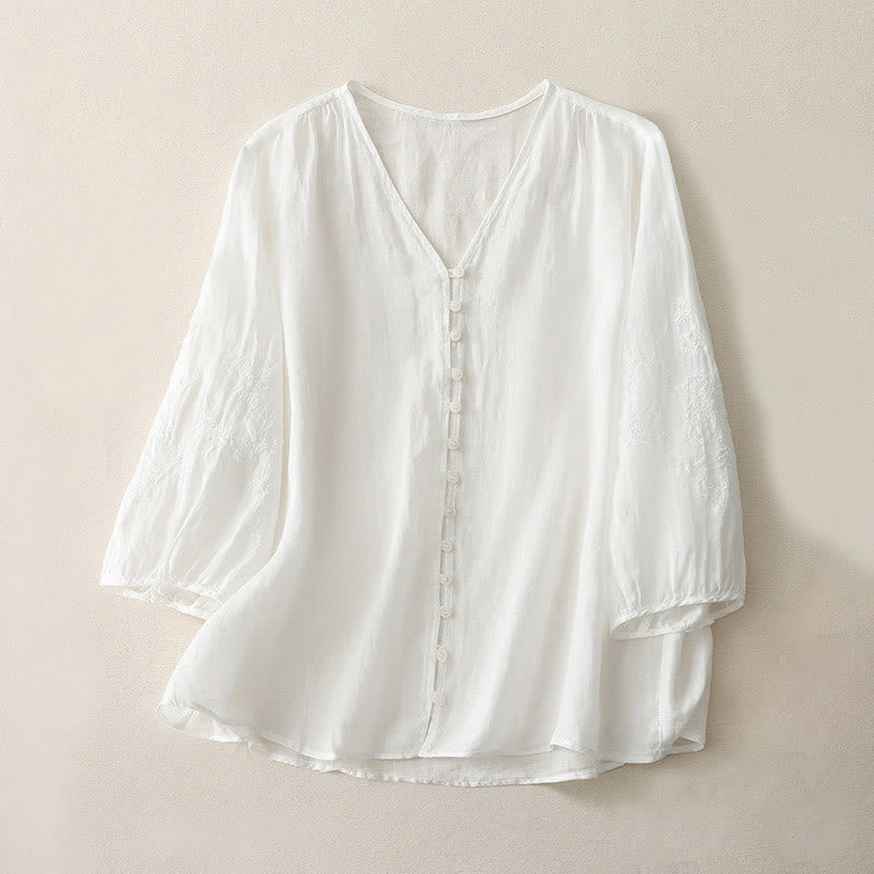 Nimara Ritual Embroidery Button-down Women's Shirt