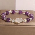 Nimara Ritual Heart Amethyst White Agate Balance Bracelet