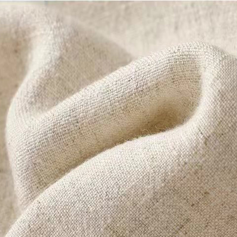 Nimara Ritual Women's Cotton Linen Frog-Button Long Sleeve Jacket With Pockets