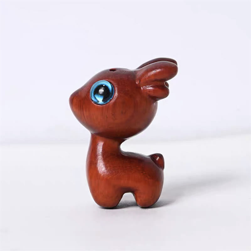 Nimara Ritual Green Sandalwood Small Leaf Red Sandalwood Cute Cat Animals Soothing Peace Decoration