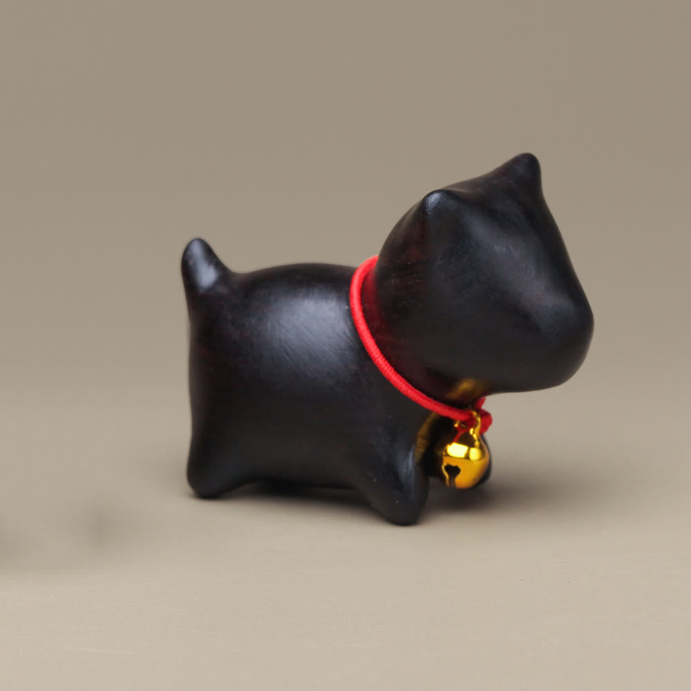Nimara Ritual Green Sandalwood Small Leaf Red Sandalwood Cute Cat Animals Soothing Peace Decoration