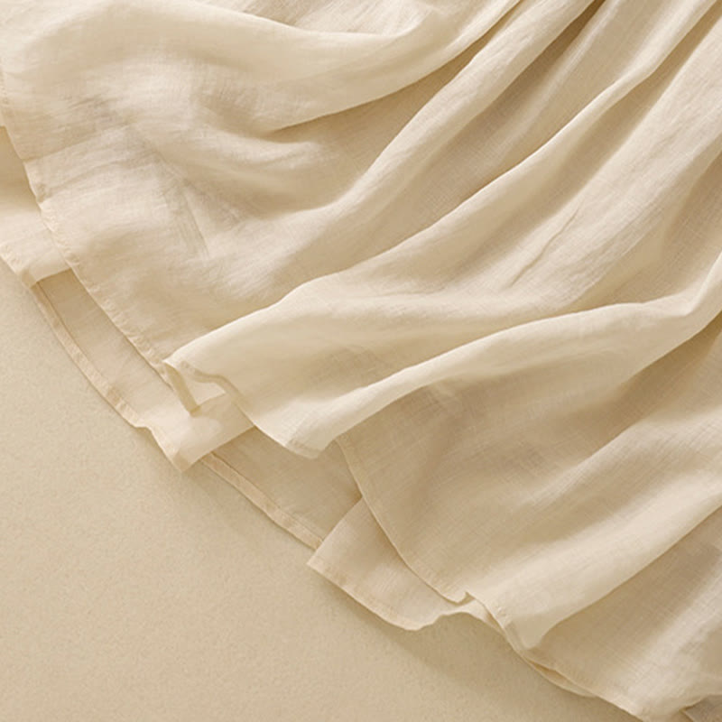 Nimara Ritual Summer Solid Color Elastic Waist Drawstring Women's Skirt