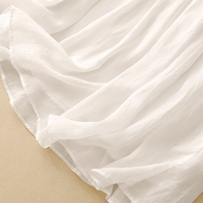 Nimara Ritual Summer Solid Color Elastic Waist Drawstring Women's Skirt