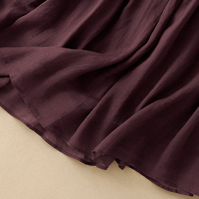 Nimara Ritual Summer Solid Color Elastic Waist Drawstring Women's Skirt