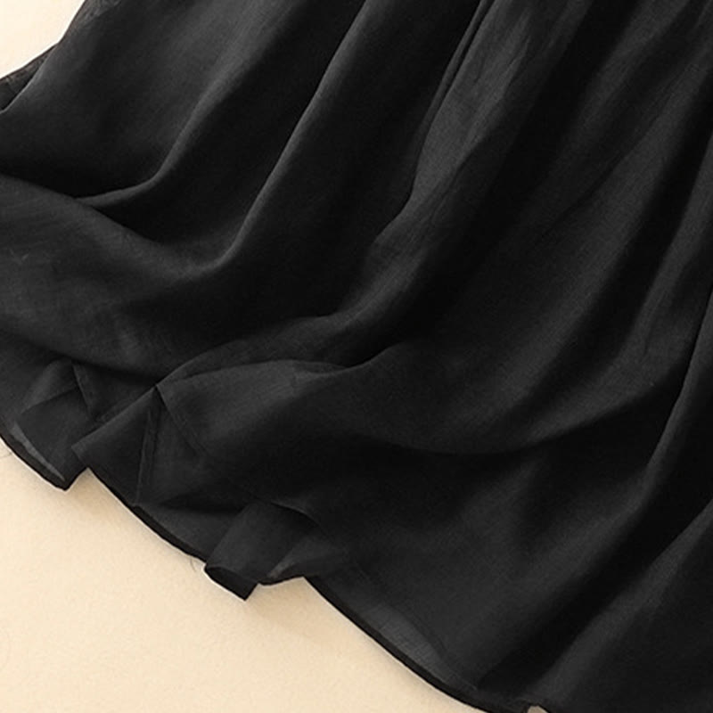 Nimara Ritual Summer Solid Color Elastic Waist Drawstring Women's Skirt