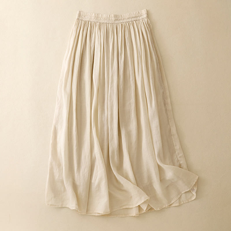Nimara Ritual Summer Solid Color Elastic Waist Drawstring Women's Skirt