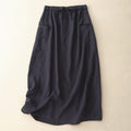 Nimara Ritual Drawstring A-line Elastic Waist Cotton Women's Skirt