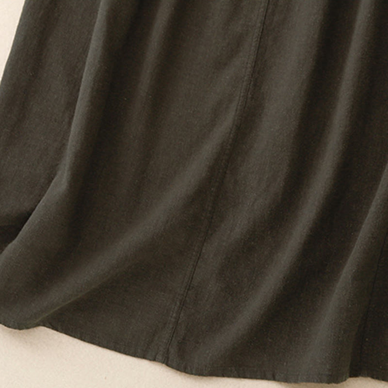 Nimara Ritual Drawstring A-line Elastic Waist Cotton Women's Skirt