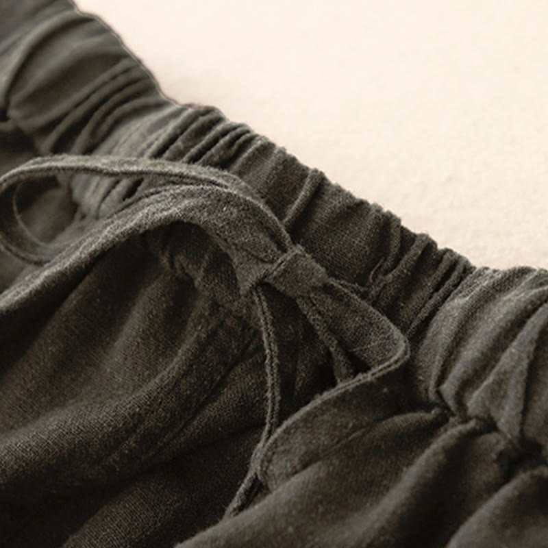 Nimara Ritual Drawstring A-line Elastic Waist Cotton Women's Skirt