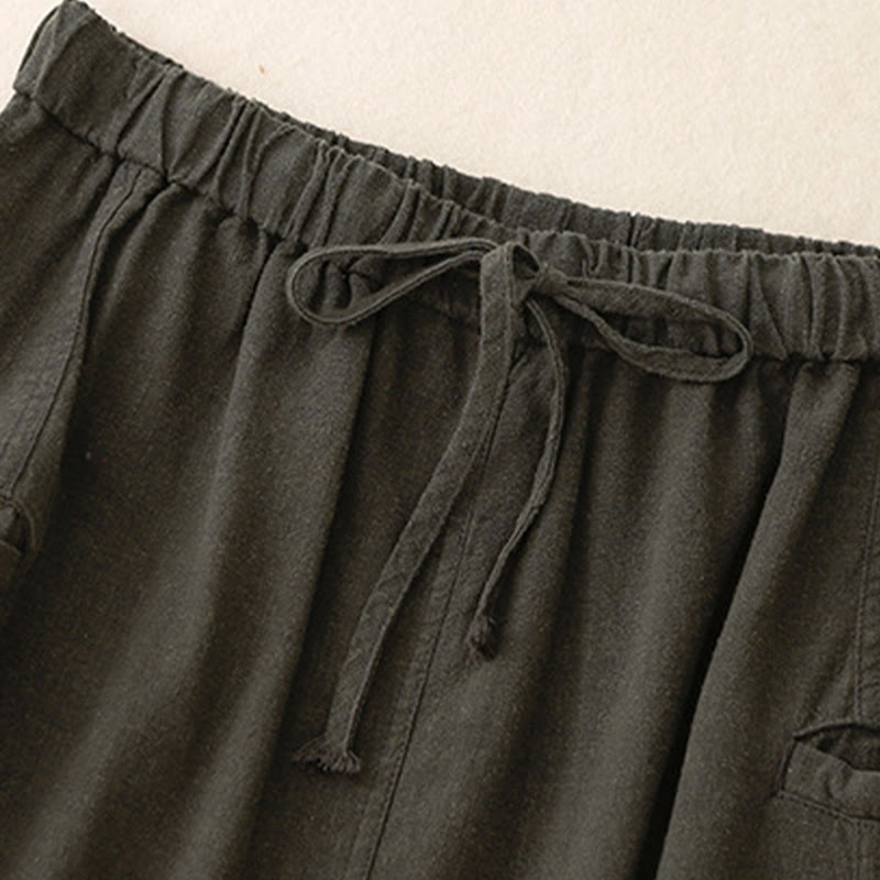 Nimara Ritual Drawstring A-line Elastic Waist Cotton Women's Skirt