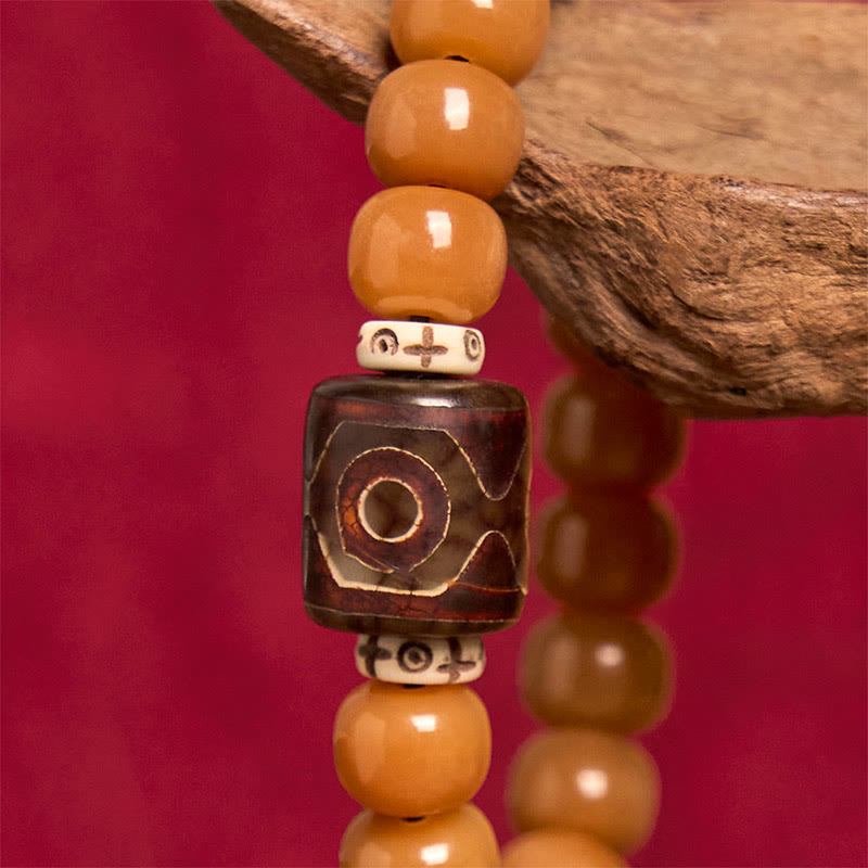 Nimara Ritual Tibetan Bodhi Seed Dzi Bead Keep Away Evil Spirits Bracelet