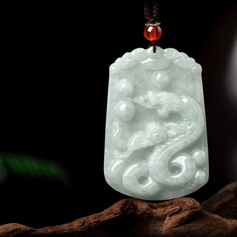 Nimara Ritual Natural Jade 12 Chinese Zodiac Abundance Amulet Pendant Necklace