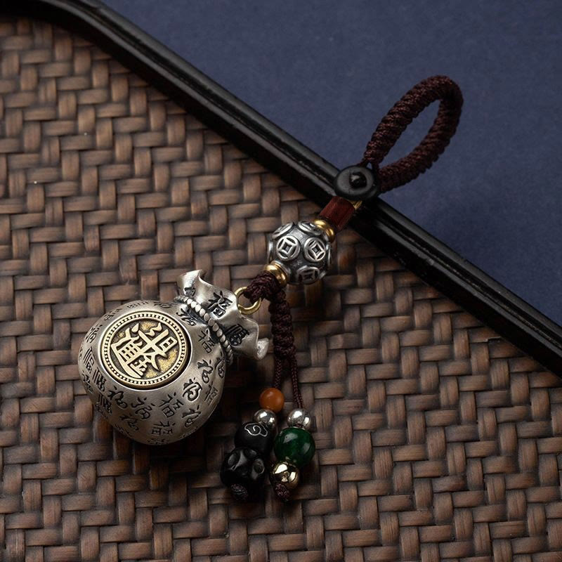 Nimara Ritual Fu Character Money Bag Making Money Every Day Fortune Key Chain