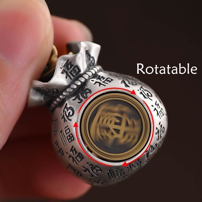 Luck Fu Character Money Bag Making Money Every Day Fortune Key Chain