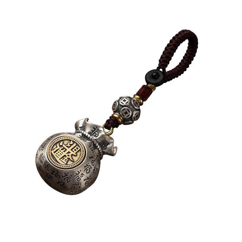 Luck Fu Character Money Bag Making Money Every Day Fortune Key Chain