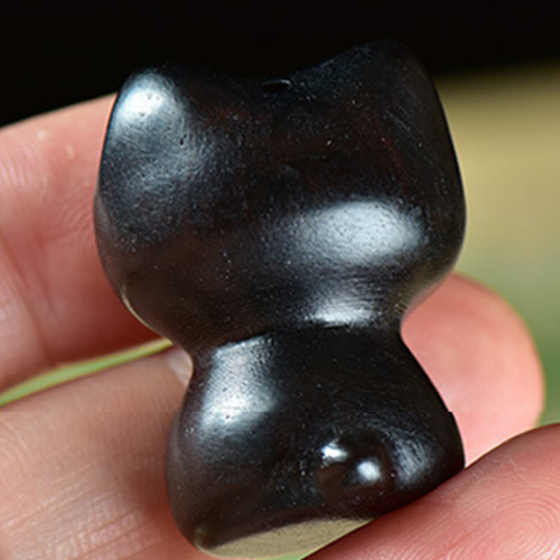 Nimara Ritual Ebony Wood Small Leaf Red Sandalwood Cute Cat Animals Calm Decoration
