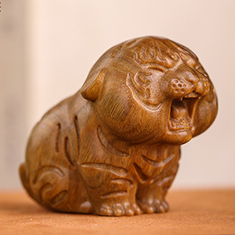 Nimara Ritual Green Sandalwood Cute Tiger Animals Positive Decoration