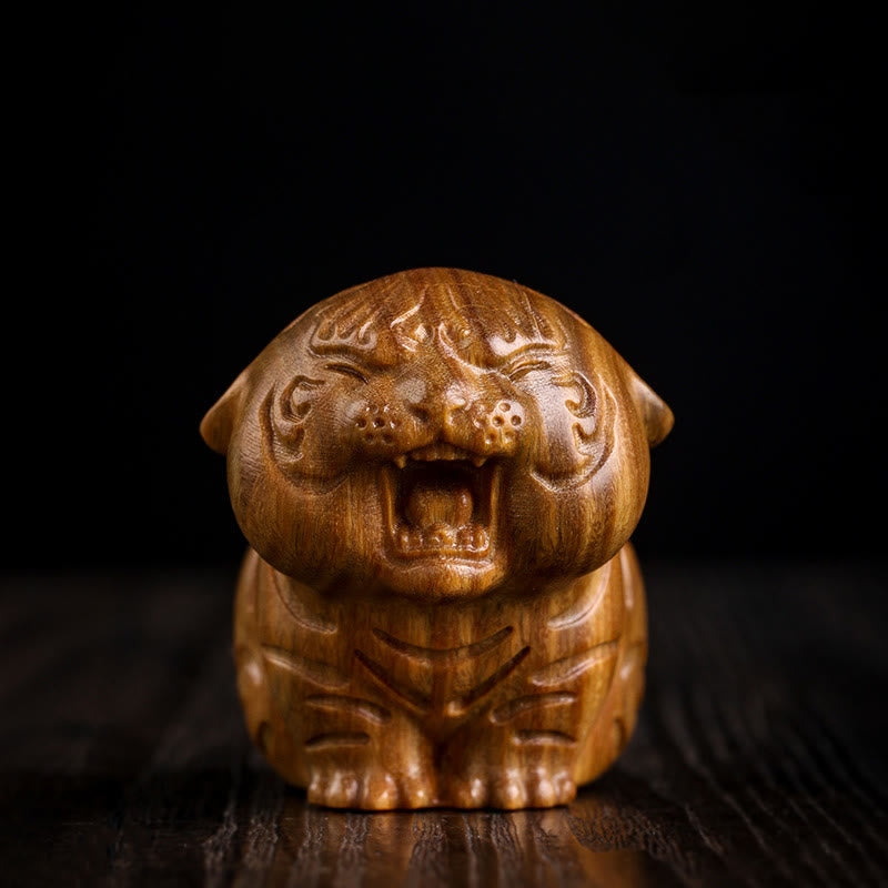 Nimara Ritual Green Sandalwood Cute Tiger Animals Positive Decoration