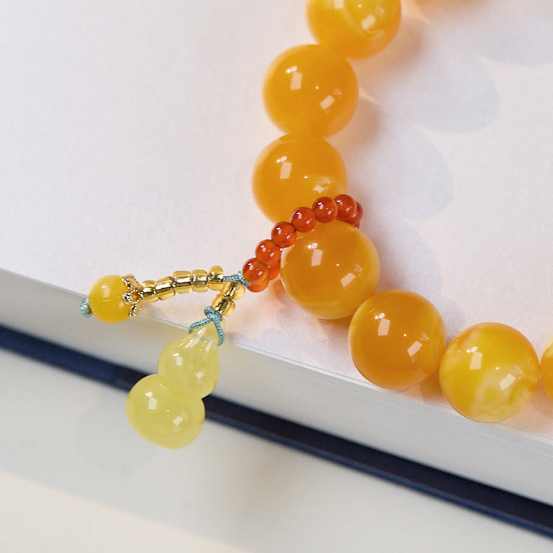 Nimara Ritual Amber Gourd Multilayer Confidence Bracelet