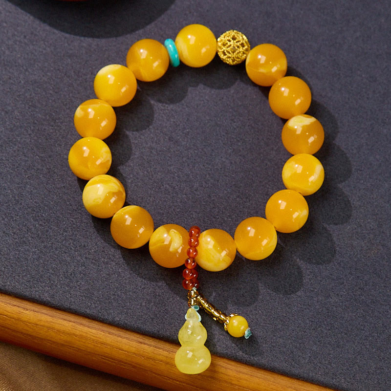 Nimara Ritual Amber Gourd Multilayer Confidence Bracelet