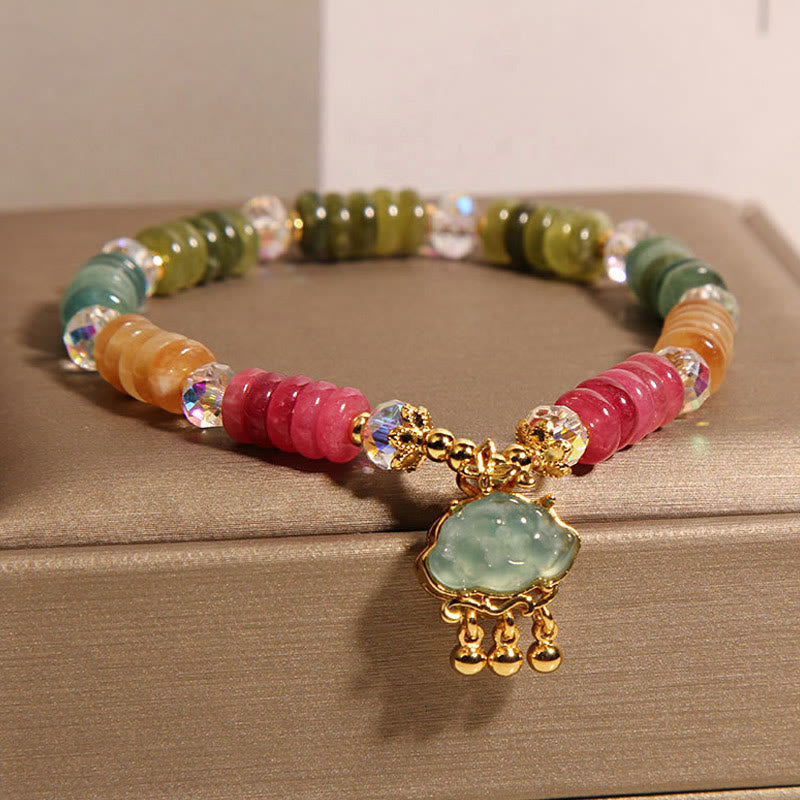 Nimara Ritual Colorful Abacus Beads Auspicious Cloud Tourmaline Positive Bracelet