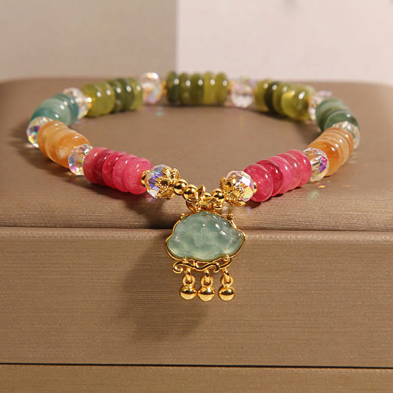 Nimara Ritual Colorful Abacus Beads Auspicious Cloud Tourmaline Positive Bracelet