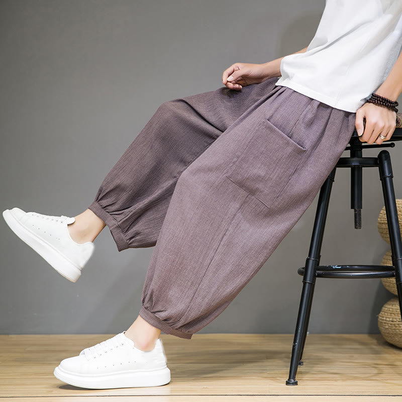 Nimara Ritual Casual 7-8 Length Cropped Men's Harem Pants With Side Pockets