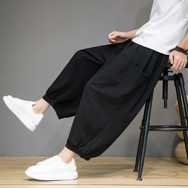Nimara Ritual Casual 7-8 Length Cropped Men's Harem Pants With Side Pockets