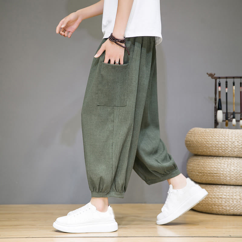 Nimara Ritual Casual 7-8 Length Cropped Men's Harem Pants With Side Pockets
