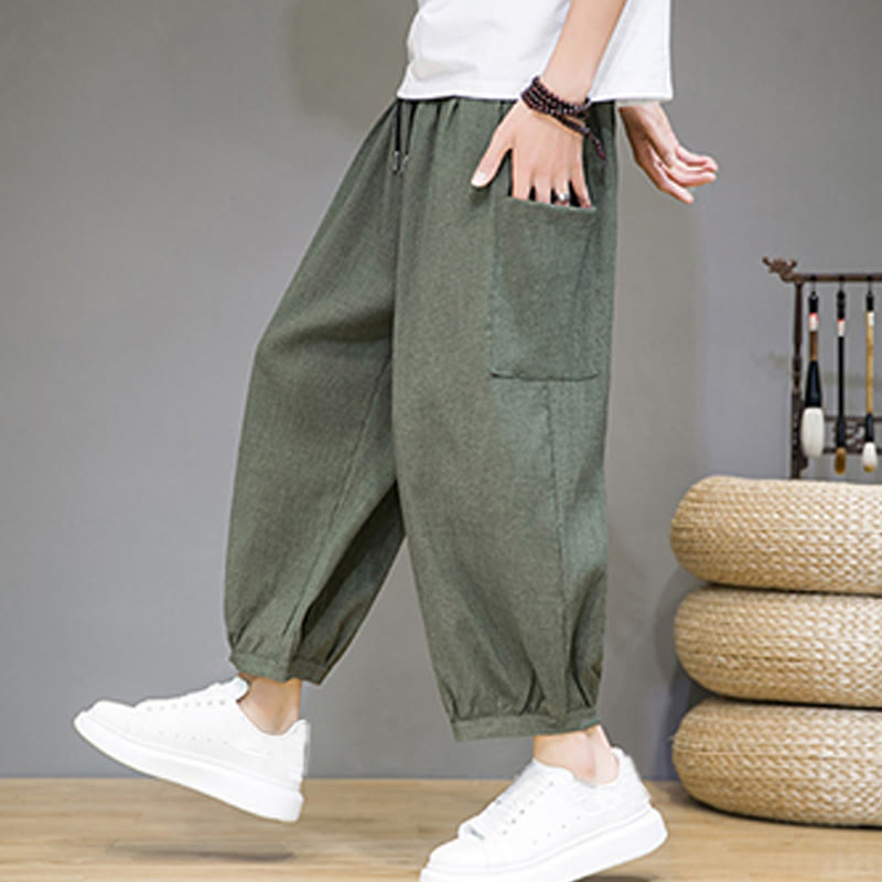 Nimara Ritual Casual 7-8 Length Cropped Men's Harem Pants With Side Pockets
