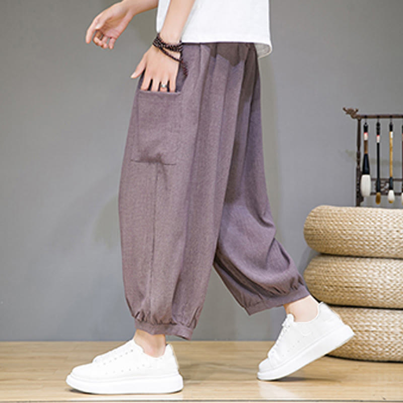 Nimara Ritual Casual 7-8 Length Cropped Men's Harem Pants With Side Pockets