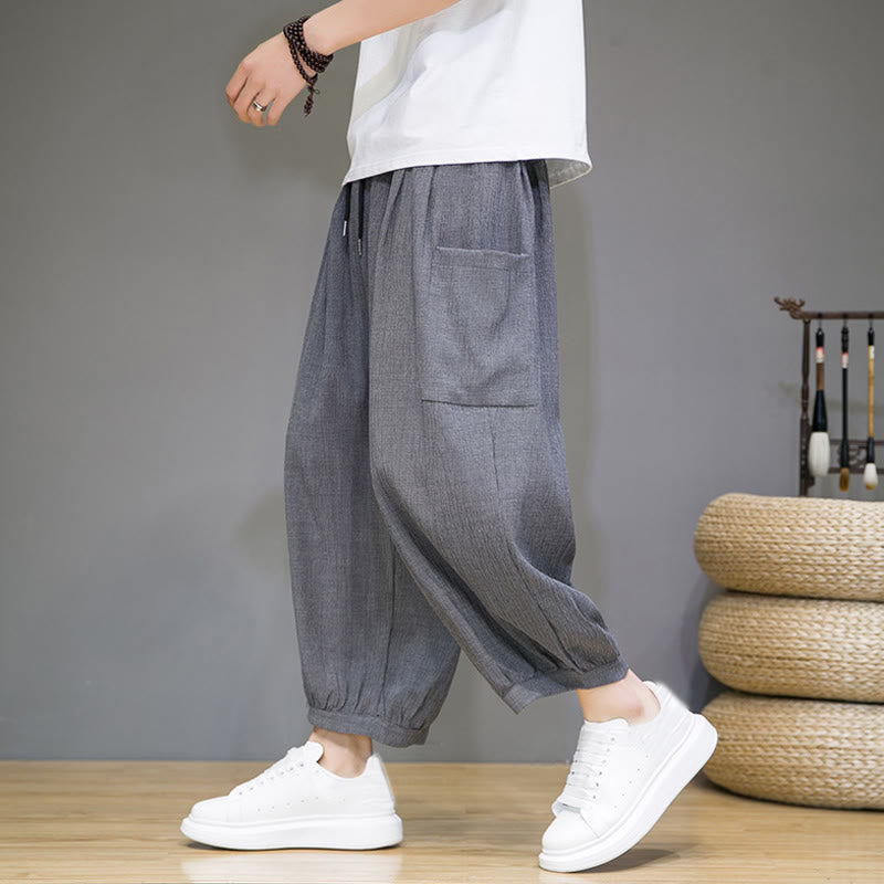 Nimara Ritual Casual 7-8 Length Cropped Men's Harem Pants With Side Pockets