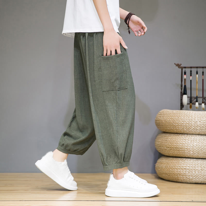 Nimara Ritual Casual 7-8 Length Cropped Men's Harem Pants With Side Pockets