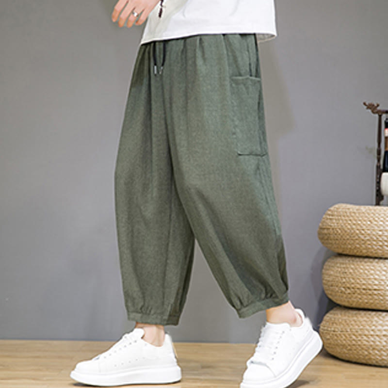 Nimara Ritual Casual 7-8 Length Cropped Men's Harem Pants With Side Pockets
